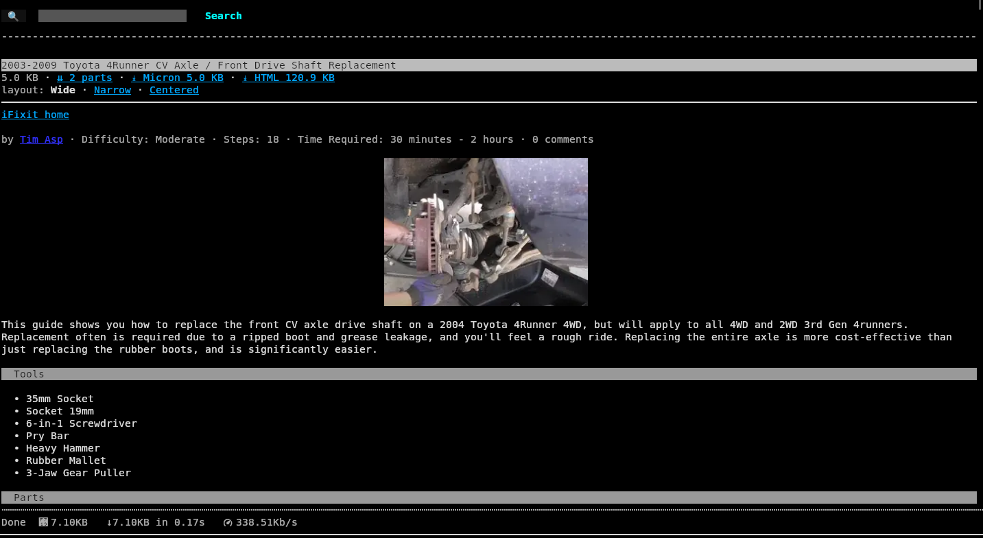 A screenshot of iFixIt in Retipedia